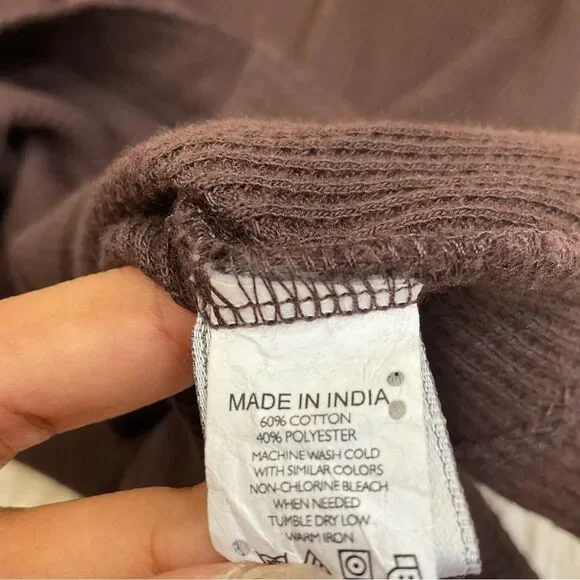 Rocawear Men's Brown Thermal Waffle Knit Long Sleeve Logo Graphic Top Size XL - Picture 8 of 10